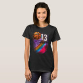 13歳13誕生日バスケットボール部10代の員 Tシャツ (正面フル)