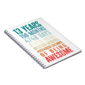 13歳156カ月素晴らし13誕生日 ノートブック (右側)