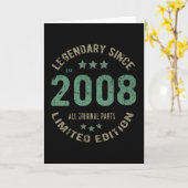 13歳2008年13誕生日以来の伝説 カード (黄色い花)