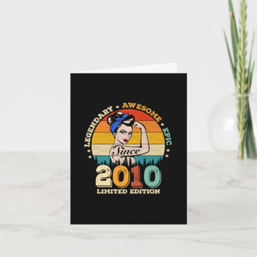 13歳2010ヴィンテージギフト女性13誕生日 カード (正面)