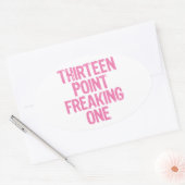 13点フリーワンステッカー 楕円形シール (封筒)