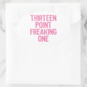 13点フリーワンステッカー 楕円形シール (バッグ)