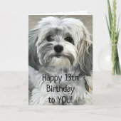 13番目の素晴らし10代の若者である必要がある誕生日 カード (正面)