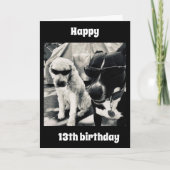13番目の誕生日が「クール」 カード (正面)