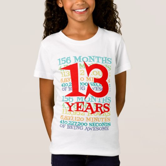 13番目の誕生日のシャツ贈り物13歳 Tシャツ (正面)