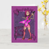 13番目の誕生日カード(Monies H.I.P Rag Doll付き) カード (黄色い花)