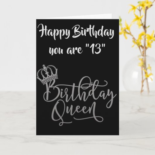 **13祝日**誕生日女王 カード (黄色い花)