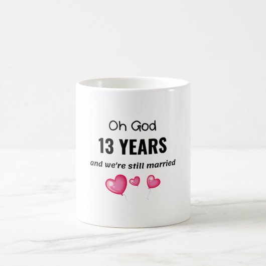 13結婚周年おもしろい記念品 コーヒーマグカップ (中央)