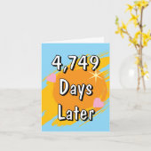 13結婚周年記念日13年 カード (黄色い花)