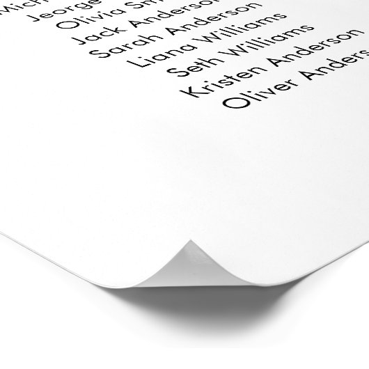 13表ウェルカムシーティングチャート ポスター (角)