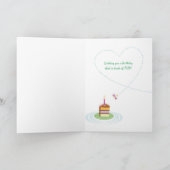 13誕生日かわいいカエル カード (内部)