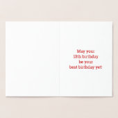 13誕生日はっきりした「13歳!」 ゴールドフォイルカード 箔カード (内部)