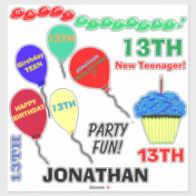 13誕生日カップケーキバルーズビニール