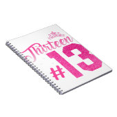 13誕生日ガールズ13年10代の10代の若者誕生田 ノートブック (右側)