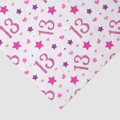 13誕生日ガールピンクグリッターティッシュペーパー 薄葉紙 (詳細)