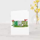 13誕生日ゴルフテーマ13歳キッズスポーツPa カード (黄色い花)