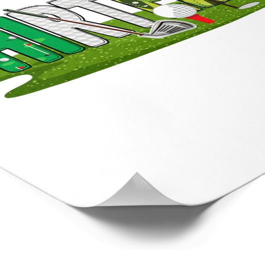 13誕生日ゴルフテーマ13歳キッズスポーツPa ポスター (角)