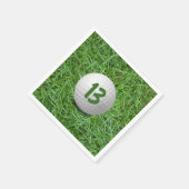 13誕生日ゴルフボールオングラスナプキンス スタンダードカクテルナプキン (角)