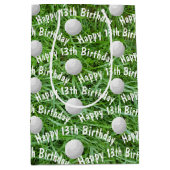 13誕生日ゴルフボールオングラスメディア抱き枕 ミディアムペーパーバッグ (正面)