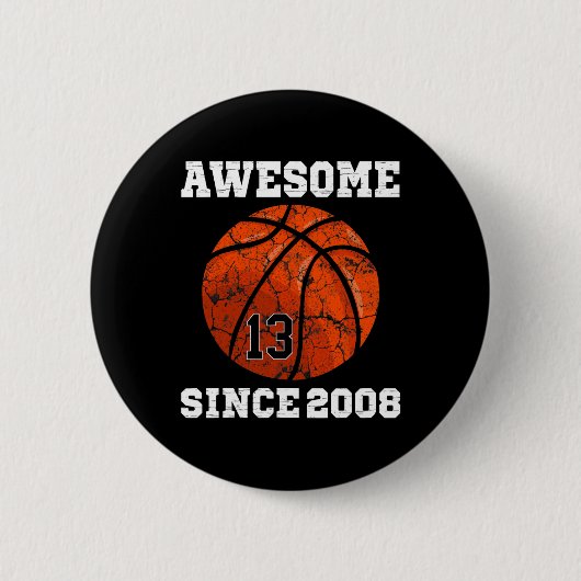 13誕生日スケットルラバーギフト13歳ヴィンタ 缶バッジ (正面)