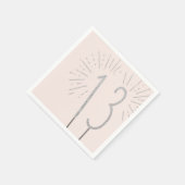 13誕生日スパークラーナプキンス スタンダードカクテルナプキン (角)