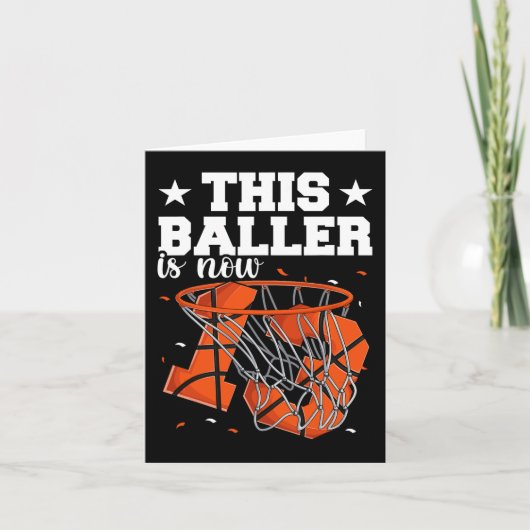 13誕生日バスケットボールボーイズ カード (正面)