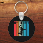 13誕生日バスケットボールラバーギフト13歳R キーホルダー (正面)