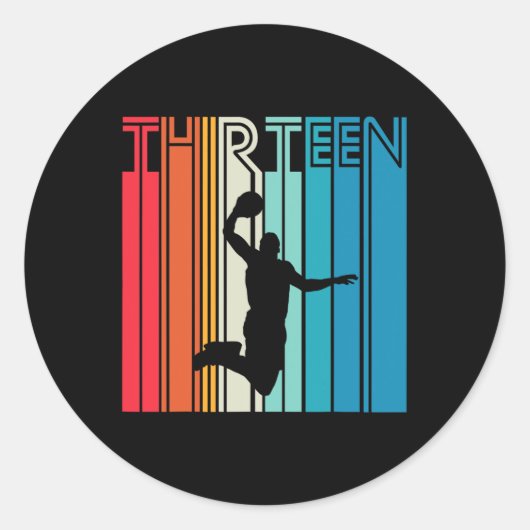 13誕生日ビスケツビルラバーギフト13歳R ラウンドシール (正面)