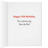 13誕生日ビッグナンバー13フォトコラージュカード (内側(右))