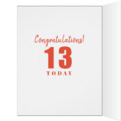 13誕生日ビッグナンバー13フォトコラージュカード (内側(左))