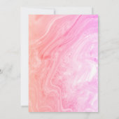 13誕生日ピンクアート抽象芸術カスタム年齢ガーリー 招待状 (裏面)