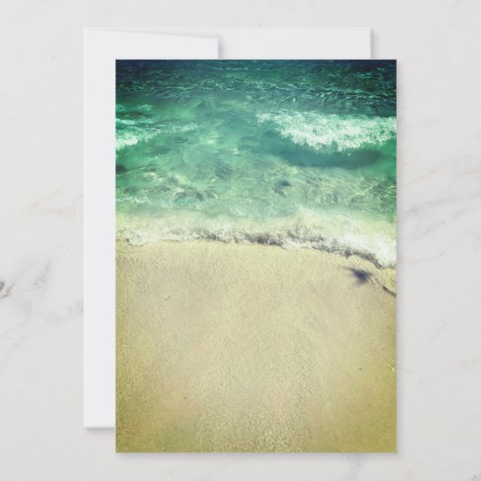 13誕生日プールサンディビーチウォータークール抽象芸術 招待状 (裏面)