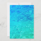 13誕生日プールパーティーウォーターブルーグリーンカスタム 招待状 (裏面)