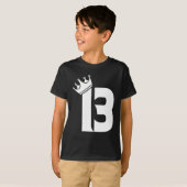 13誕生日ボーイズ女の子10代の若者ヴィンテージ番号 Tシャツ (正面フル)