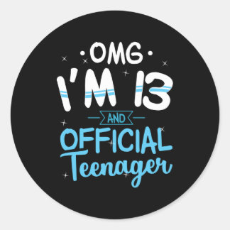 13誕生日公式10代の若者ギフト ラウンドシール