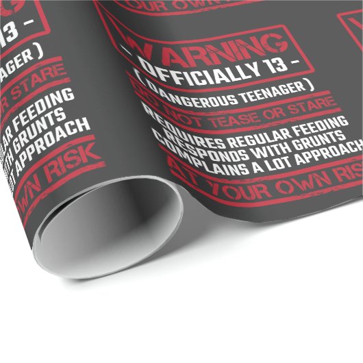 13誕生日公式10代の若者13歳の子供 ラッピングペーパー (ロールコーナー)