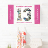 13誕生日周年記念Number 13 Photo Collage 横断幕 (インサイチュ)