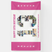 13誕生日周年記念Number 13 Photo Collage 横断幕 (縦)