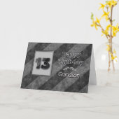 13誕生日孫グレイグランジストライプズ カード (黄色い花)