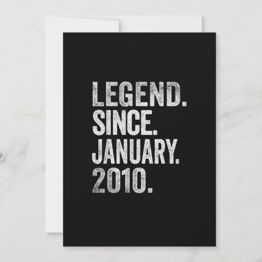 13誕生日少年13歳1月からの伝説 招待状 (正面)