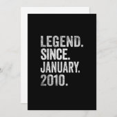 13誕生日少年13歳1月からの伝説 招待状 (正面/裏面)