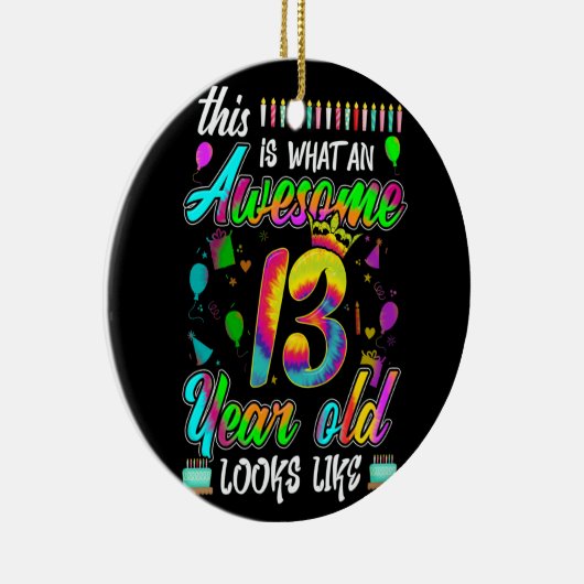 13誕生日素晴らし13歳の人は セラミックオーナメント (右)