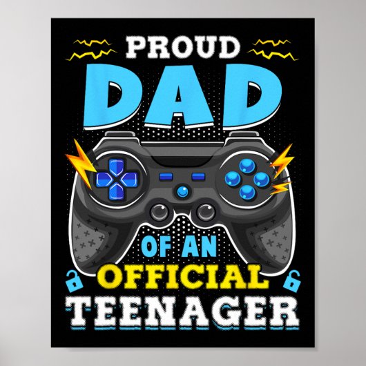 13誕生日誇りを持ったパパ公式10代の若者ビデオGa ポスター (正面)