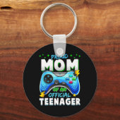 13誕生日誇りを持ったママ公式10代の若者ビデオGa キーホルダー (正面)