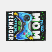 13誕生日誇りを持ったママ公式10代の若者ビデオGa フリースブランケット (正面(横))