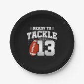 13誕生日13年カップル記念日に取り組む ペーパープレート (正面)