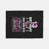 13誕生日13年女の子おもしろい10代の若者誕生 フリースブランケット (正面(横))