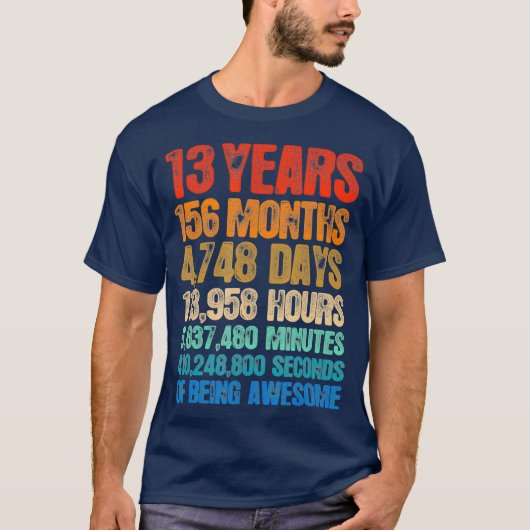 13誕生日13歳ヴィンテージレトロ156 Tシャツ (正面)