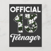 13誕生日2008フラワーオフィシャル10代の若者 ポストカード (正面)