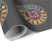 13誕生日2008年ヴィンテージ公式10代の若者 ラッピングペーパー (ロールコーナー)